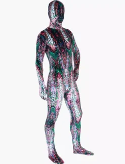 Camouflage Zentai Suits Carnival Morph Suit Multi Color Artwork Zentai Suit Full Body Lycra Spandex Bodysuit