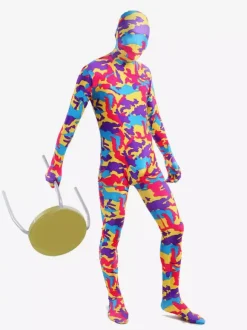 Camouflage Zentai Suits Morph Suit Multi Color Camouflage Lycra Spandex Zentai Suit Unisex Full Body Suit