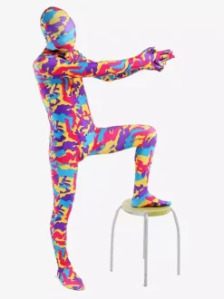 Camouflage Zentai Suits Morph Suit Multi Color Camouflage Lycra Spandex Zentai Suit Unisex Full Body Suit