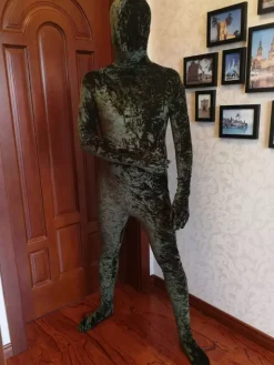 Camouflage Zentai Suits Dark Green Zentai Suit Adults Morph Suit Full Body Velour Bodysuit