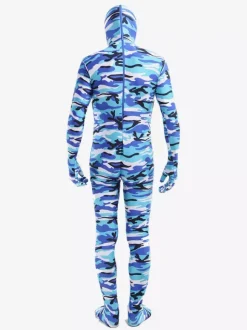 Camouflage Zentai Suits Morph Suit Blue Camouflage Lycra Spandex Fabric Zentai Suit Unisex Full Body Suit