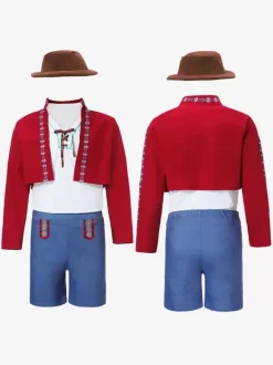 Carnival Halloween Costumes Red Men's Euro-Style Set Holidays Costumes