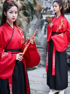 Carnival Chinese Style HanFu 3-Piece Set Long Sleeve Polyester Dress Outfit