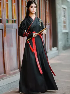 Carnival Chinese Style HanFu 3-Piece Set Long Sleeve Polyester Dress Outfit