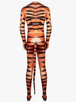 Carnival Tiger Pattern Bodysuit Stage Halloween Orc Costumes