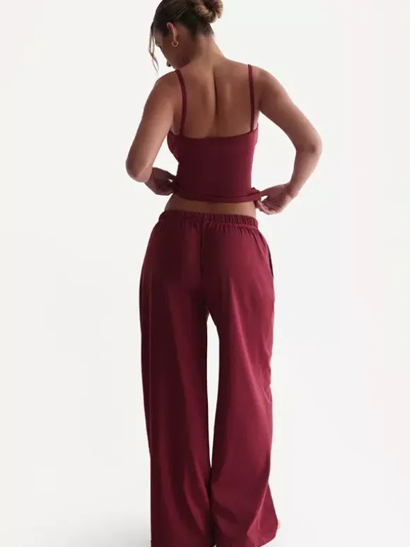 Casual Camis And Wide Leg Pants Two-Piece Lounge Set For Women 2026