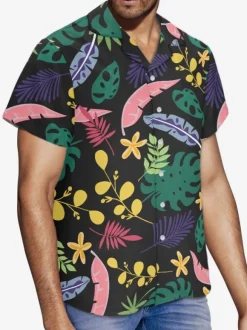 Casual Shirt For Men Casual Tropical Printed Men Top
