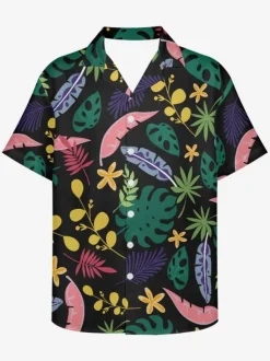 Casual Shirt For Men Casual Tropical Printed Men Top