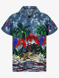 Casual Shirt For Men Chic Printed Yellow Men's Shirts