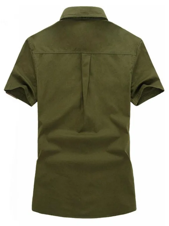 Casual Shirt For Men Turndown Collar Casual Asymmetrical Patchwork Dark Navy Men's Shirts