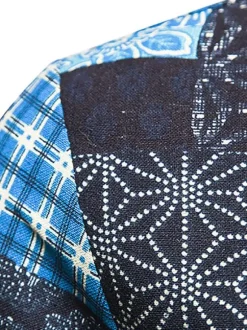 Casual Shirt For Men Turndown Collar Chic Geometric Black Men's Shirts