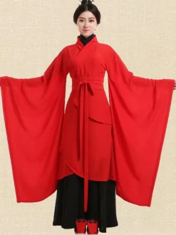 Chinese Costume Ancient Hanfu Traditional Red Women Outfit Halloween