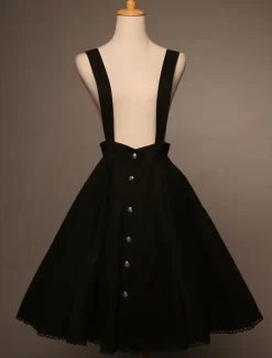 Classical Lolita Dress Military Style Cross Regression Lolita Salopette Button Suspender Skirt