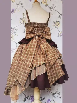 Classical Lolita Dress Polyester Lace Sleeveless Light Brown Lolita Dresses