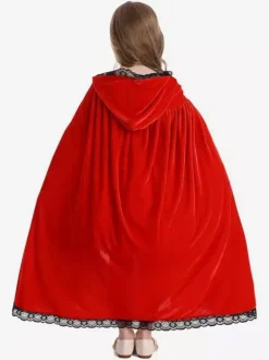 Cloak Girl's Christmas Black Cloak Holidays Costumes