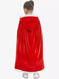 Cloak Girl's Christmas Black Cloak Holidays Costumes