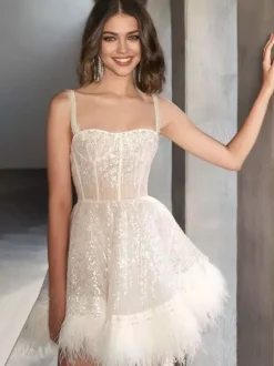 Club Dress White Off-The-Shoulder Sequins Sleeveless Backless Sexy Dress