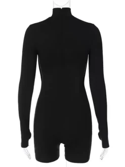Club Jumpsuit Sexy Polyester Long Sleeves Jewel Neck Zipper Adult's Clubwear