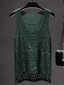 Clubwear Top Stylish Jewel Neck Nets Polyester Clothes