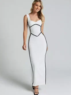Contrast Color Bodycon Tank Long Dress For Summer 2026