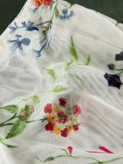 Corsets White Flowers Floral Print Short Sleeve Daily Casual Lingerie