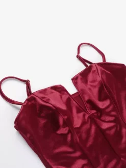 Corset Top For Women - Satin Deep V Neck Bustier Camisole - Summer Night Out Club Party 2026