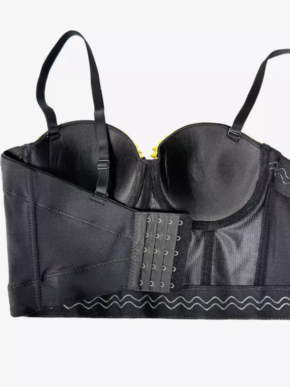Corset Tops Black Gold Sexy Sleeveless Straps Neck Slim Fit Rivets Tops
