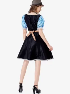 Costumes Holidays Merchandise Holidays Costumes Halloween Euro-Style Plaid Black Polyester Fiber