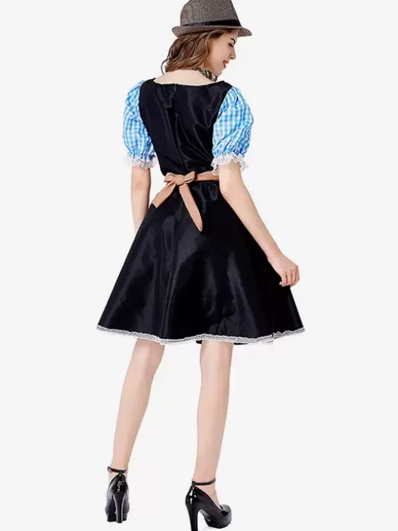 Costumes Holidays Merchandise Holidays Costumes Halloween Euro-Style Plaid Black Polyester Fiber