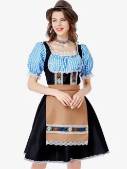 Costumes Holidays Merchandise Holidays Costumes Halloween Euro-Style Plaid Black Polyester Fiber
