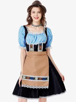Costumes Holidays Merchandise Holidays Costumes Halloween Euro-Style Plaid Black Polyester Fiber