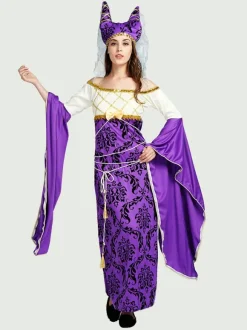 Costumes Holidays Merchandise Holidays Costumes Egyptian Sexy Purple Polyester Fiber