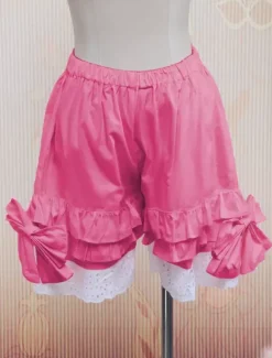 Cotton Pink Lace Lolita Bloomers