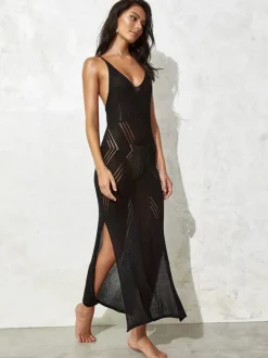 Cover Ups For Women Khaki Crochet V-Neck Sleeveless Backless Summer Sexy Swimming Suits