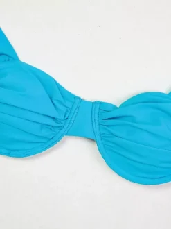 Cover-Ups Swimsuit Set Blue Athletic Long Sleeves T-back Cover-Up Bra Sets