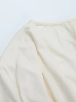 Cowl Neck Ruched Mini Dress For Women- Cream Sexy Long Sleeve Fringe Bodycon - Spring Cocktail Party 2026