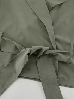 Cropped Windbreaker Tie-Waist Jacket For Women 2026