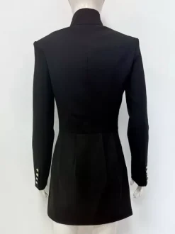 Cutout Long Sleeve Mini Dress For Women - Mock Neck Button Detail Dress - Spring Date Night Party 2026