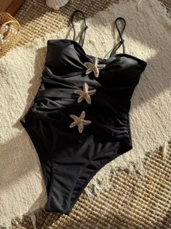 Cutout One-piece Swimsuit With Starfish Decoration For Summer 2026