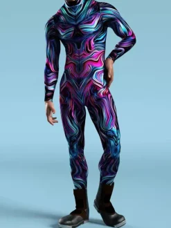 Cyberpunk Camouflage Zentai Suits Adult Zentai Suit Animal Robot 3D Print Lycra Spandex Sexy Costumes