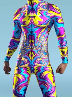 Cyberpunk Camouflage Zentai Suits Adult Zentai Suit Animal Robot 3D Print Lycra Spandex Sexy Costumes