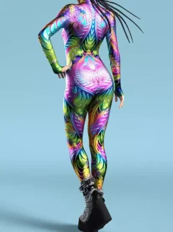 Cyberpunk Patterned Zentai Suits Adult Zentai Suit Fish Scale Print Lycr Spandex Sexy Costumes