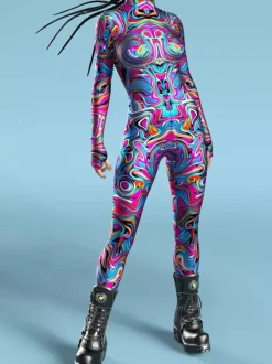 Cyberpunk Patterned Zentai Suits Adult Zentai Suit Fish Scale Print Lycr Spandex Sexy Costumes