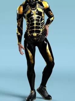Cyberpunk Patterned Zentai Suits Future Tech Cyberpunk Bodysuit 3D Printed Full Body Armor Suit