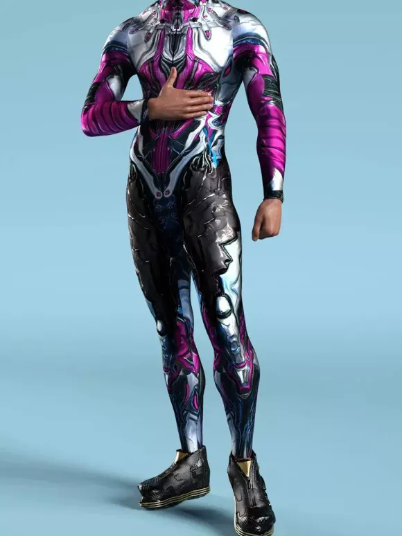 Cyberpunk Patterned Zentai Suits Future Tech Cyberpunk Bodysuit 3D Printed Full Body Armor Suit