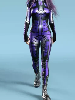 Cyberpunk Zentai Women's Robot 3D Print Metallic Women's Zentai Catsuits
