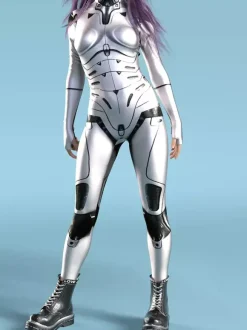 Cyberpunk Zentai Women's Robot 3D Print Metallic Women's Zentai Catsuits