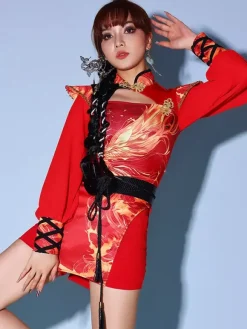 Dance Costumes Women's Jazz Dance Chinese Style Dancing Wear Set