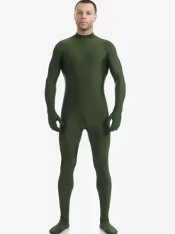 Dark Green Morph Suit Adults Bodysuit Lycra Spandex Catsuit