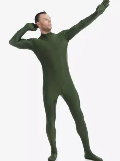 Dark Green Morph Suit Adults Bodysuit Lycra Spandex Catsuit